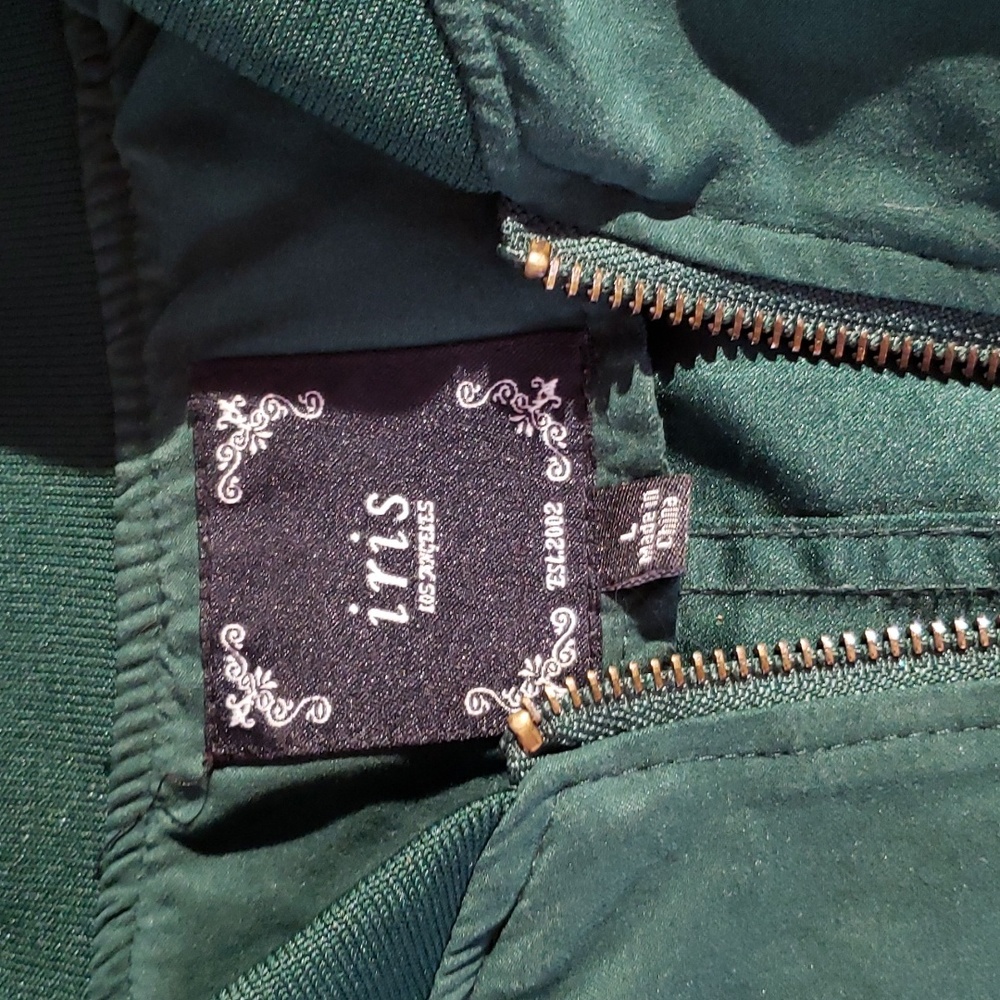 Iris Green Zip Bomber Jacket - image 3
